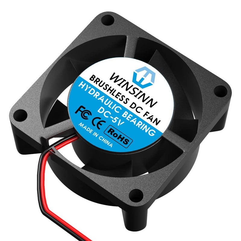 WINSINN DC 25mm Fan 5V 2510 Hydraulic Bearing Brushless Cooling 25mmx10mm 2PIN (Pack of 5Pcs) - Image 5